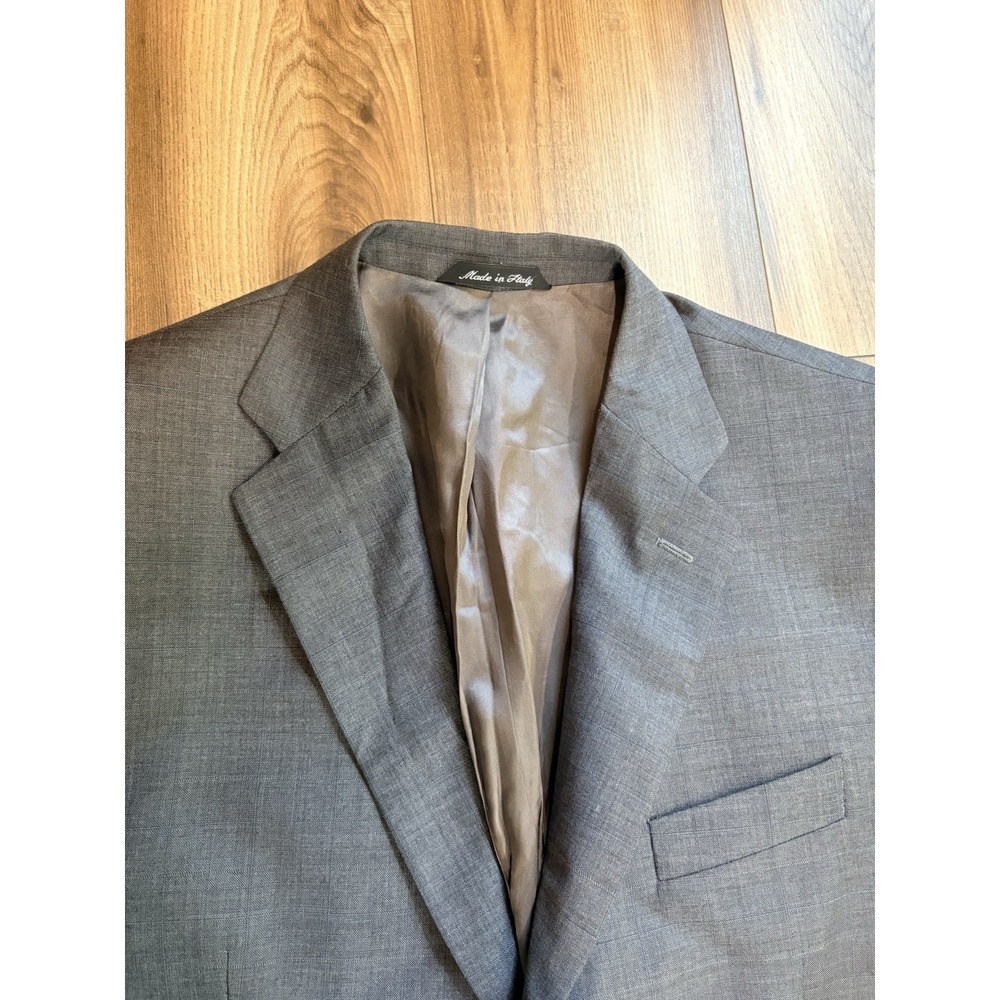 Roberto Zanieri Italian Wool Sports Coat Blazer Gray Glenn Plaid Men's 42R